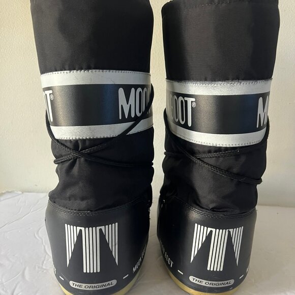 MOON BOOT NYLON ICON SHELL AND FAUX LEATHER SNOW BOOTS SIZE 35/38 EU 5.5/6 US - Picture 6 of 9